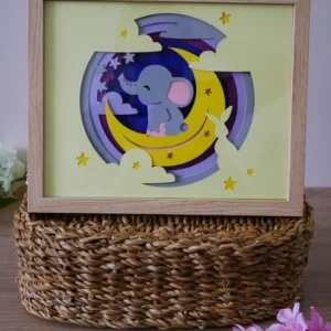 Cadre Luno l'éléphant