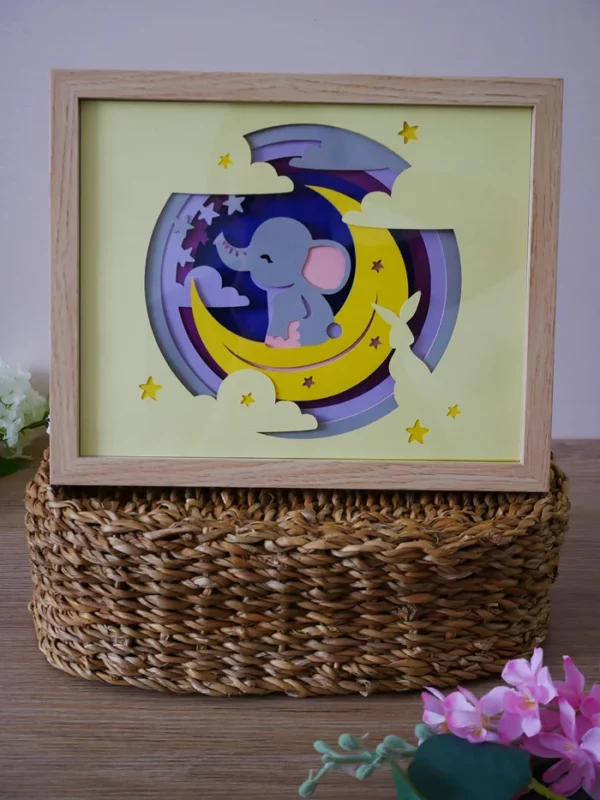 Cadre Luno l'éléphant